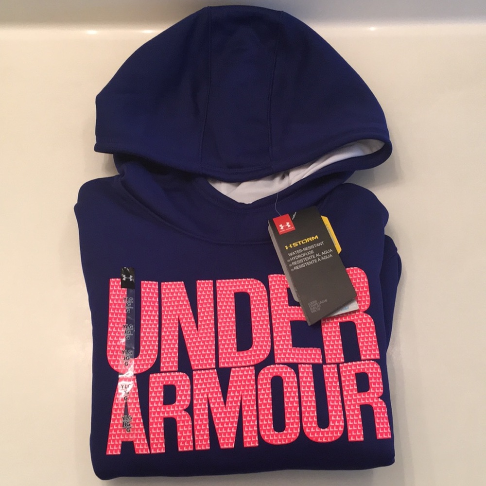 Under Armour Big Girls Fleece Youth Hoodie - Picture 8 of 10